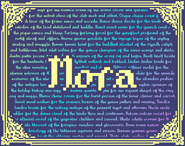 Mora pixel font